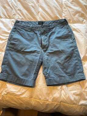 J. Crew Slate Blue Flat-Front Chino Shorts